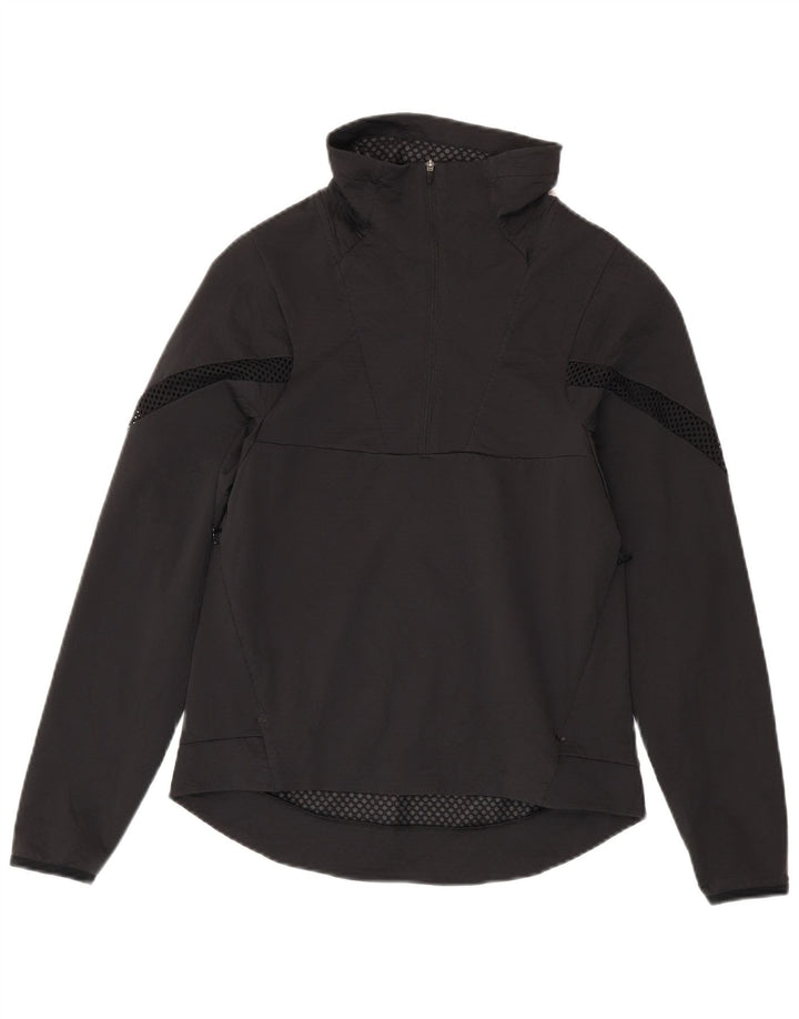 Tuta da ginnastica Nike Dri Fit da uomo con collo e zip, piccola, in poliestere nero