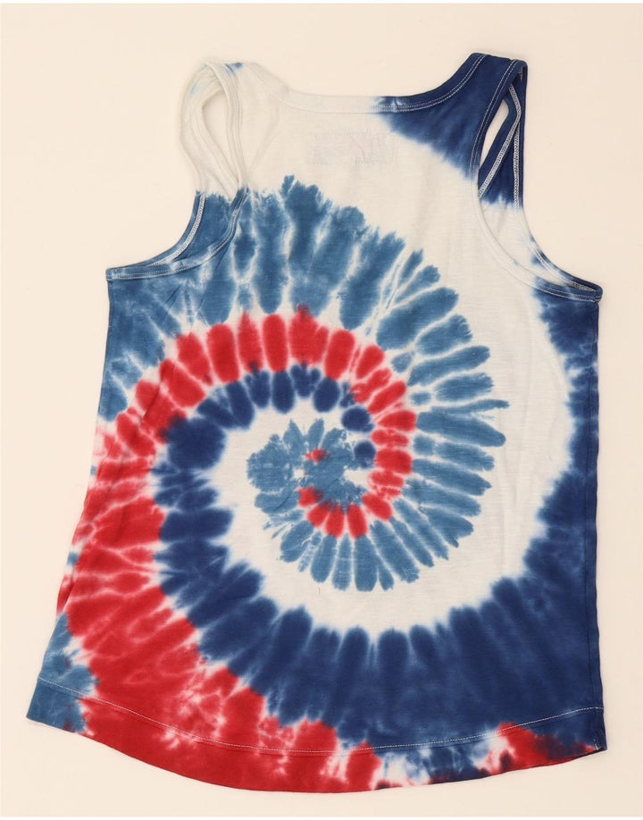 SUPERDRY Womens Graphic Vest Top UK 10 Small Multicoloured Tie Dye Cotton Vintage Superdry and Second-Hand Superdry from Messina Hembry 