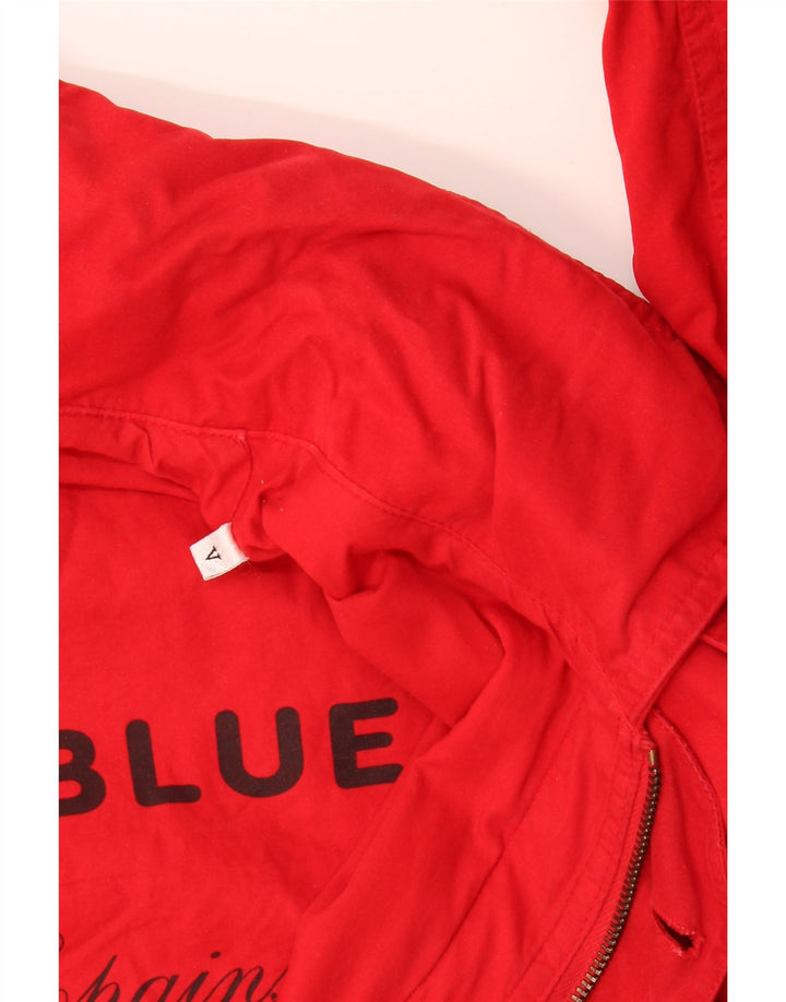 Giacca utilitaria vintage da uomo con cappuccio UK 42 XL rossa