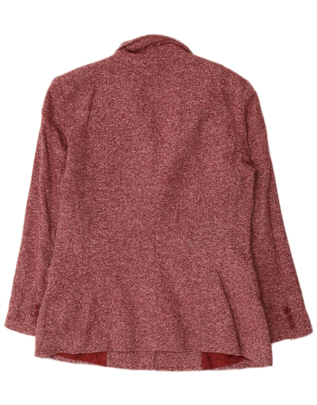 Luisa Spagnoli Giacca Blazer a 3 Bottoni da Donna IT 44 Lana Macchiata Rossa Media