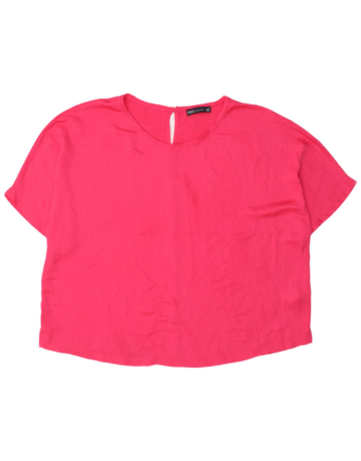 Top camicetta da donna Marks & Spencer UK 20 2XL poliestere rosa