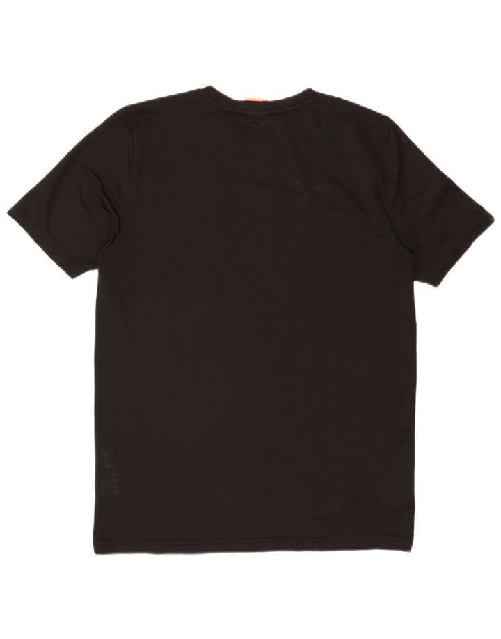 PUMA Mens Graphic T-Shirt Top Medium Black Polyester