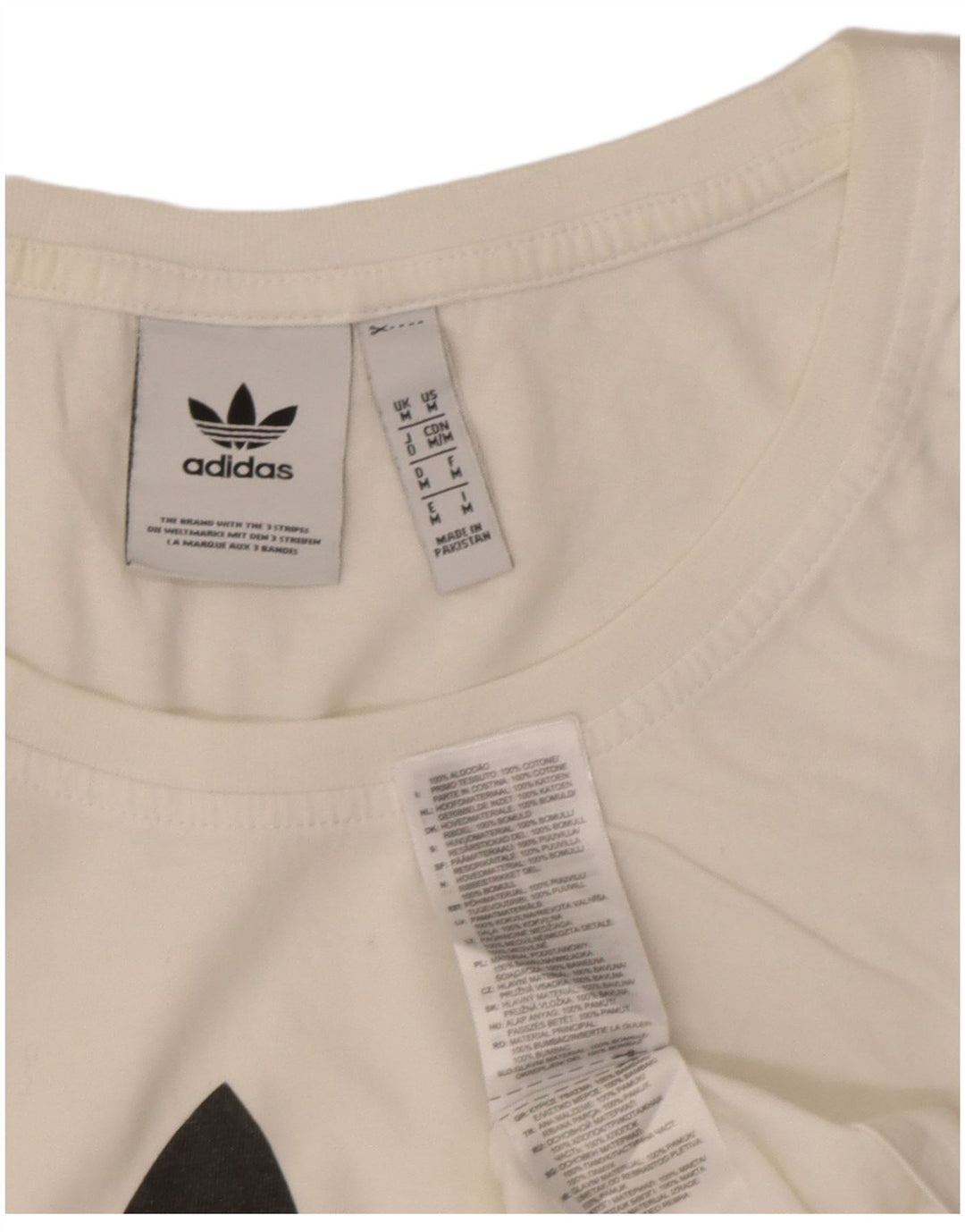 Canotta grafica da uomo Adidas in cotone bianco medio