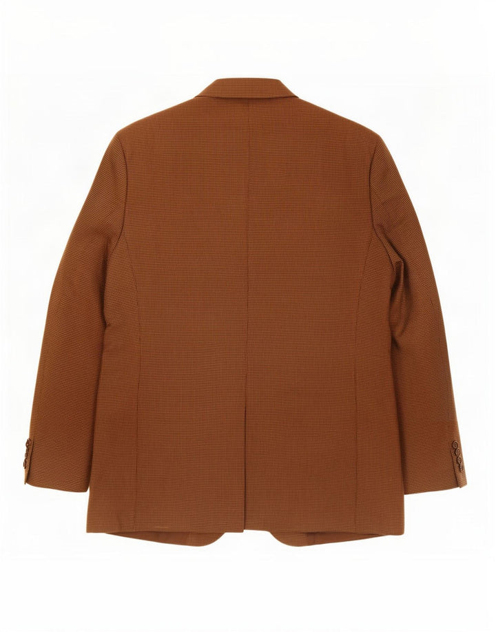 Giacca blazer da uomo a 2 bottoni Ralph Lauren UK 46 2XL pied de poule marrone