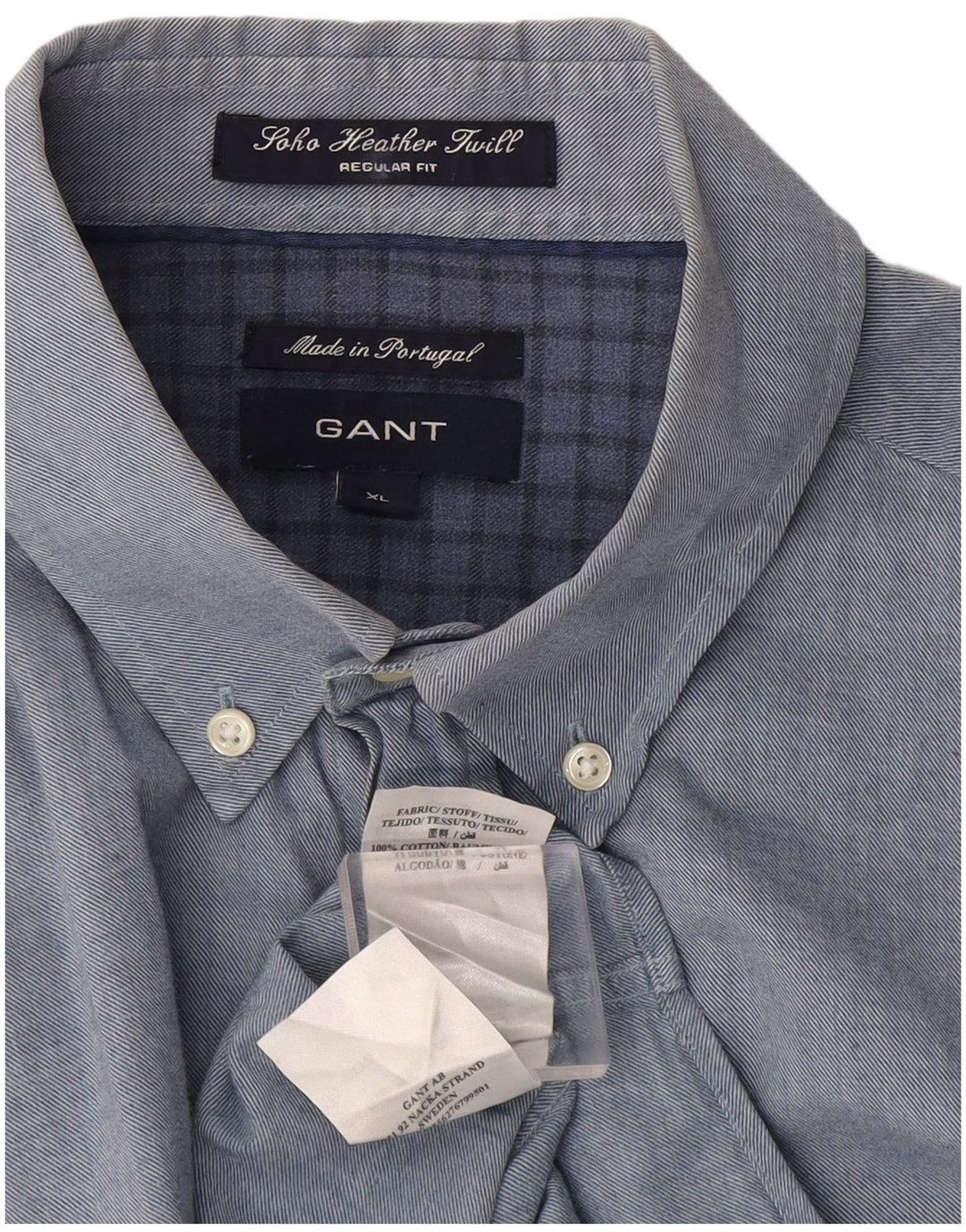 Gant Camicia da uomo Soho Regular Fit XL in cotone blu
