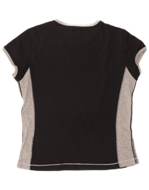 T-shirt grafica Champion Heritage Classics da donna UK 14 Large Nera