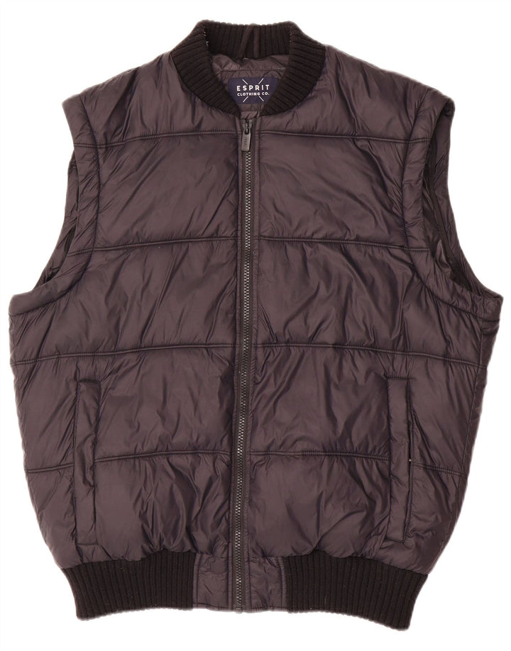 Gilet imbottito da uomo Esprit UK 40 grande poliestere nero