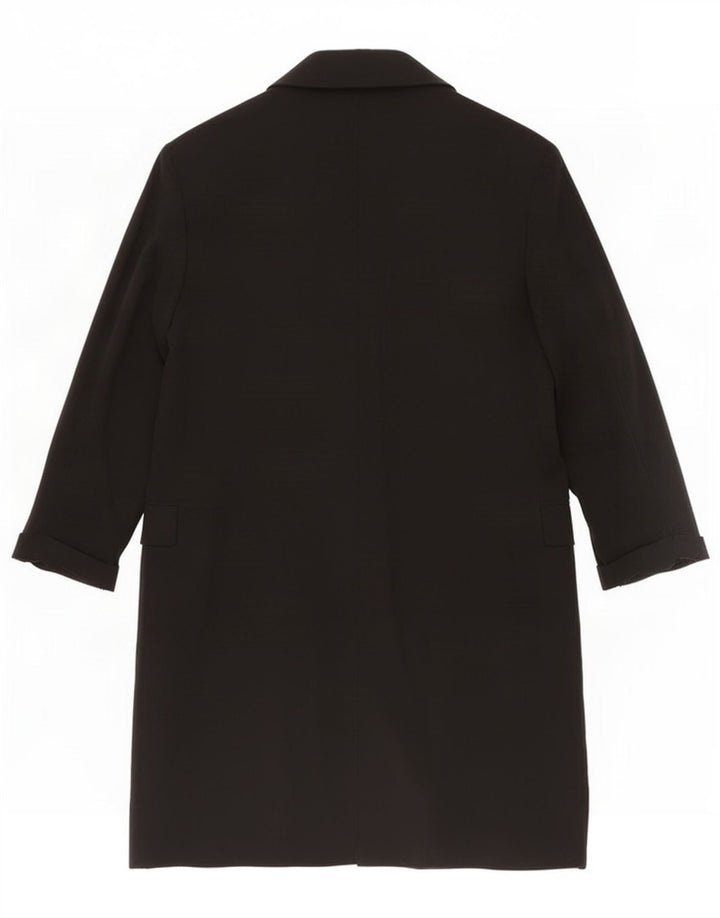 Soprabito aperto da donna Zara UK 16 grande in lyocell nero