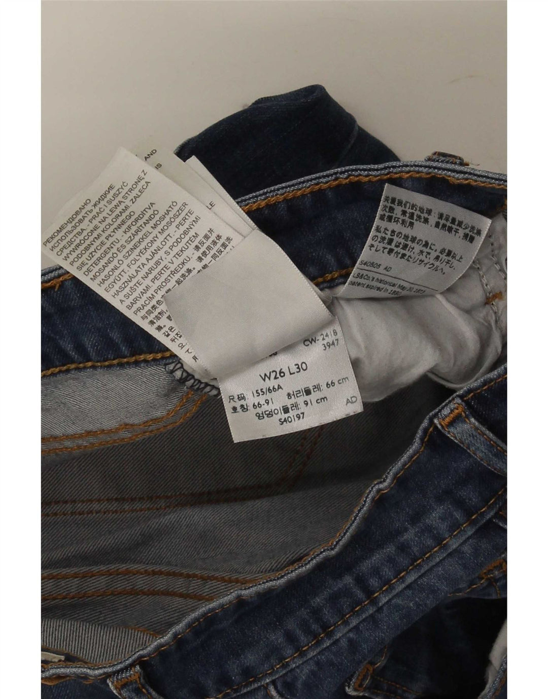 Jeans skinny da donna Levi's W26 L30 cotone blu