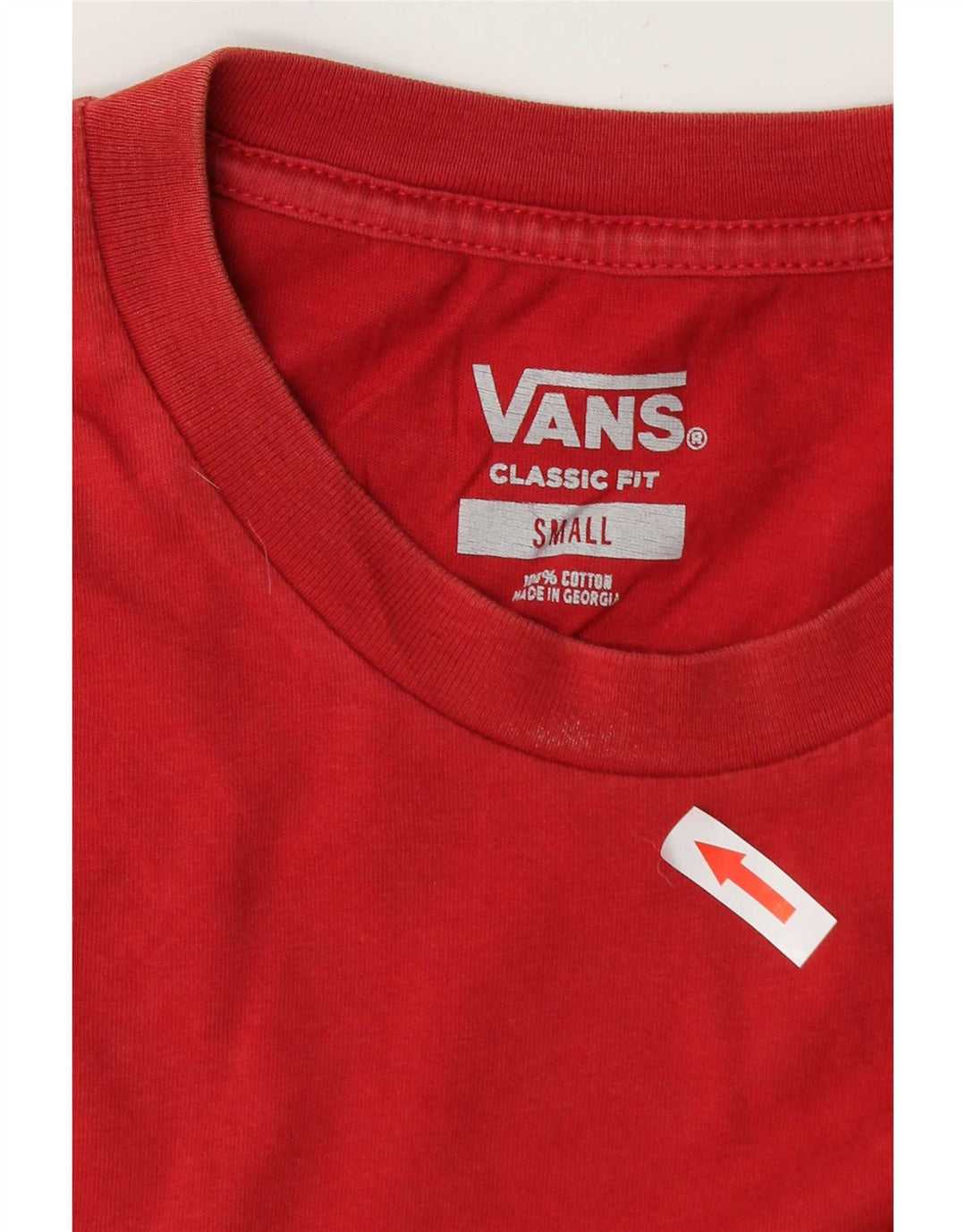 T-shirt da uomo Vans Classic Fit piccola rossa in cotone