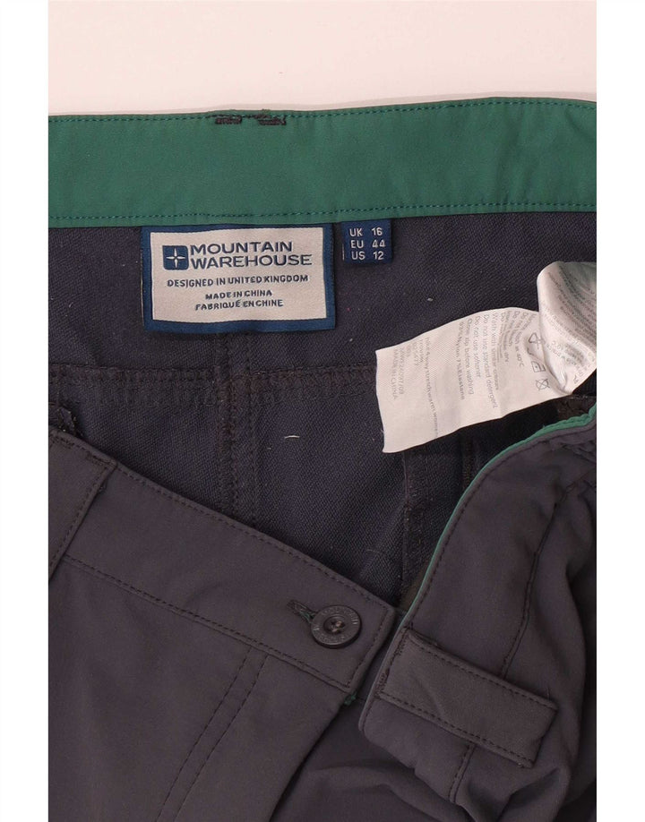 Pantaloni cargo da escursionismo da donna Mountain Warehouse UK 16 Large in nylon grigio