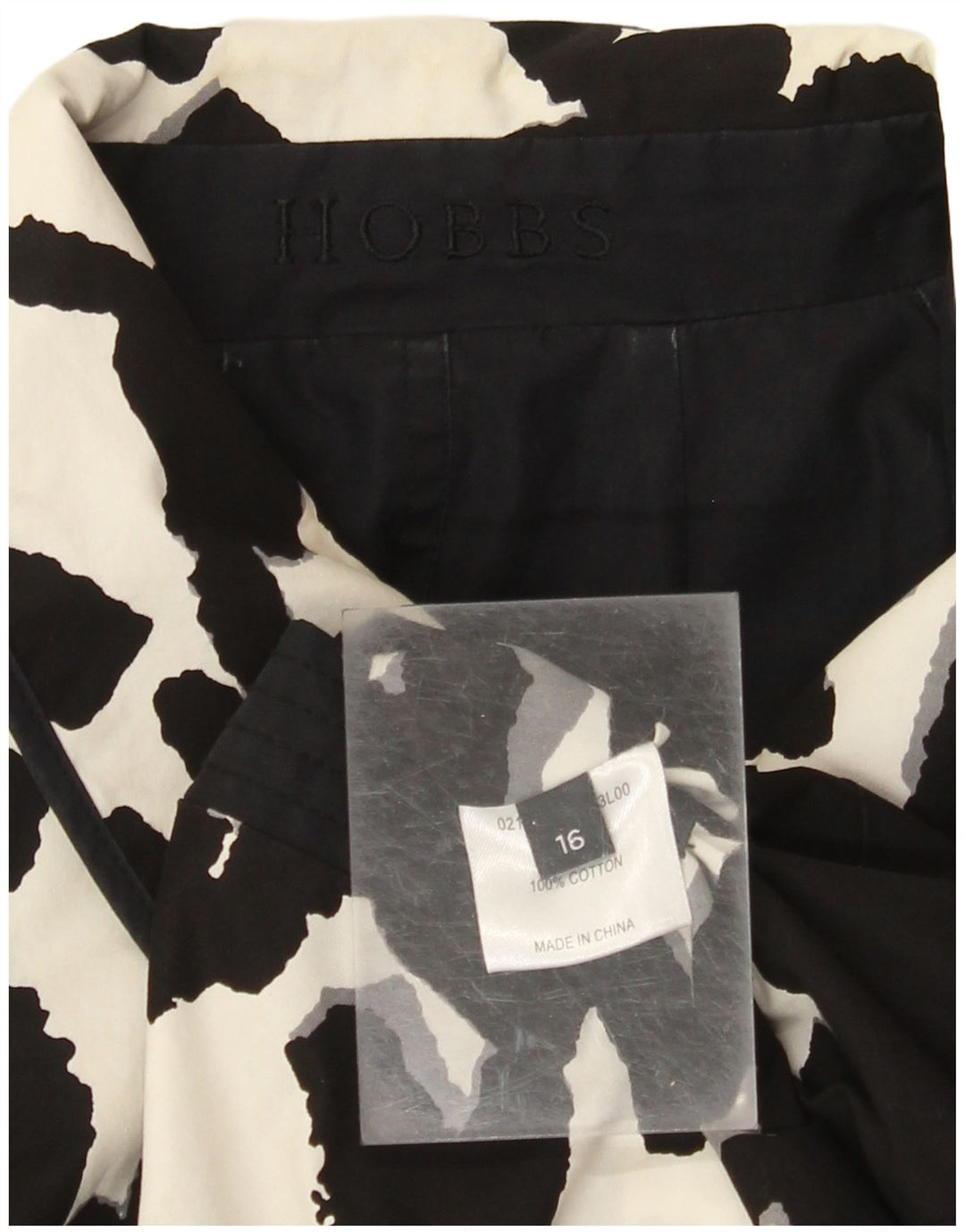 Soprabito reversibile da donna con motivo astratto HOBBS UK 16 grande nero