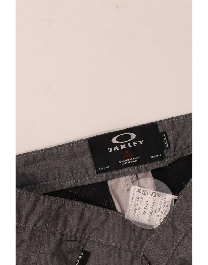 Pantaloncini chino Oakley da uomo con vestibilità regolare W34 Large in cotone maculato grigio