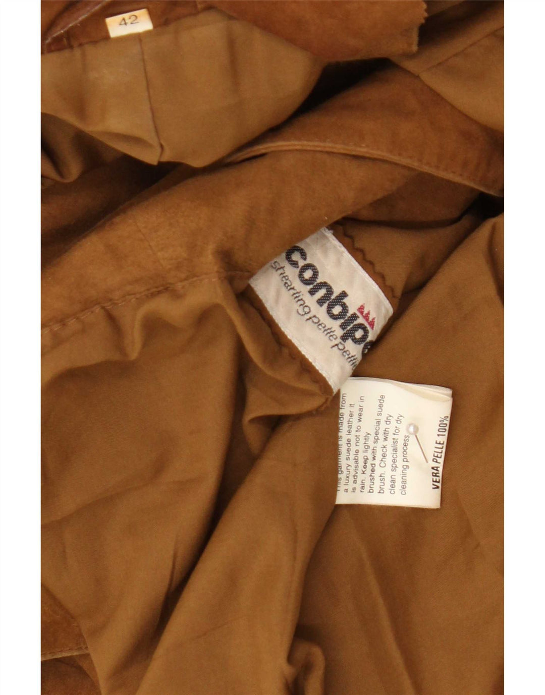 Giacca Donna Scamosciata Conbipel IT 42 Pelle Beige Medio