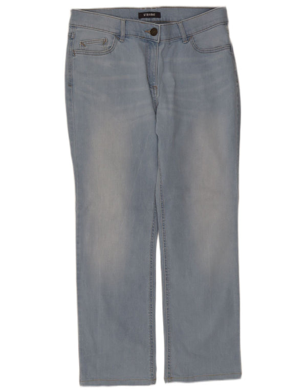 Jeans dritti da donna Marks & Spencer UK 14 medio W32 L27 cotone blu