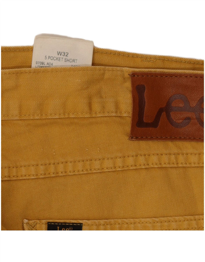 Pantaloncini di jeans da uomo Lee W32 cotone giallo medio
