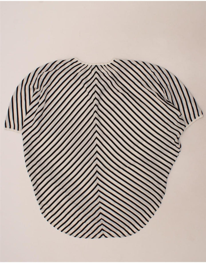 MOSSIMO Womens Longline Batwing Blouse Top UK 14 Medium White Striped Vintage Mossimo and Second-Hand Mossimo from Messina Hembry 