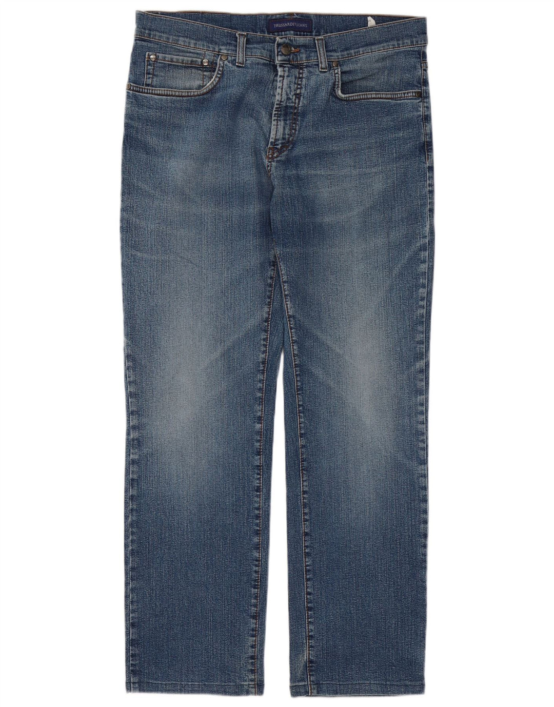Jeans Dritti Uomo TRUSSARDI W36 L31 Blu Cotone