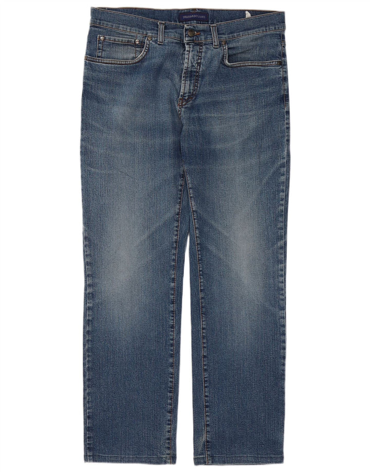 Jeans Dritti Uomo TRUSSARDI W36 L31 Blu Cotone