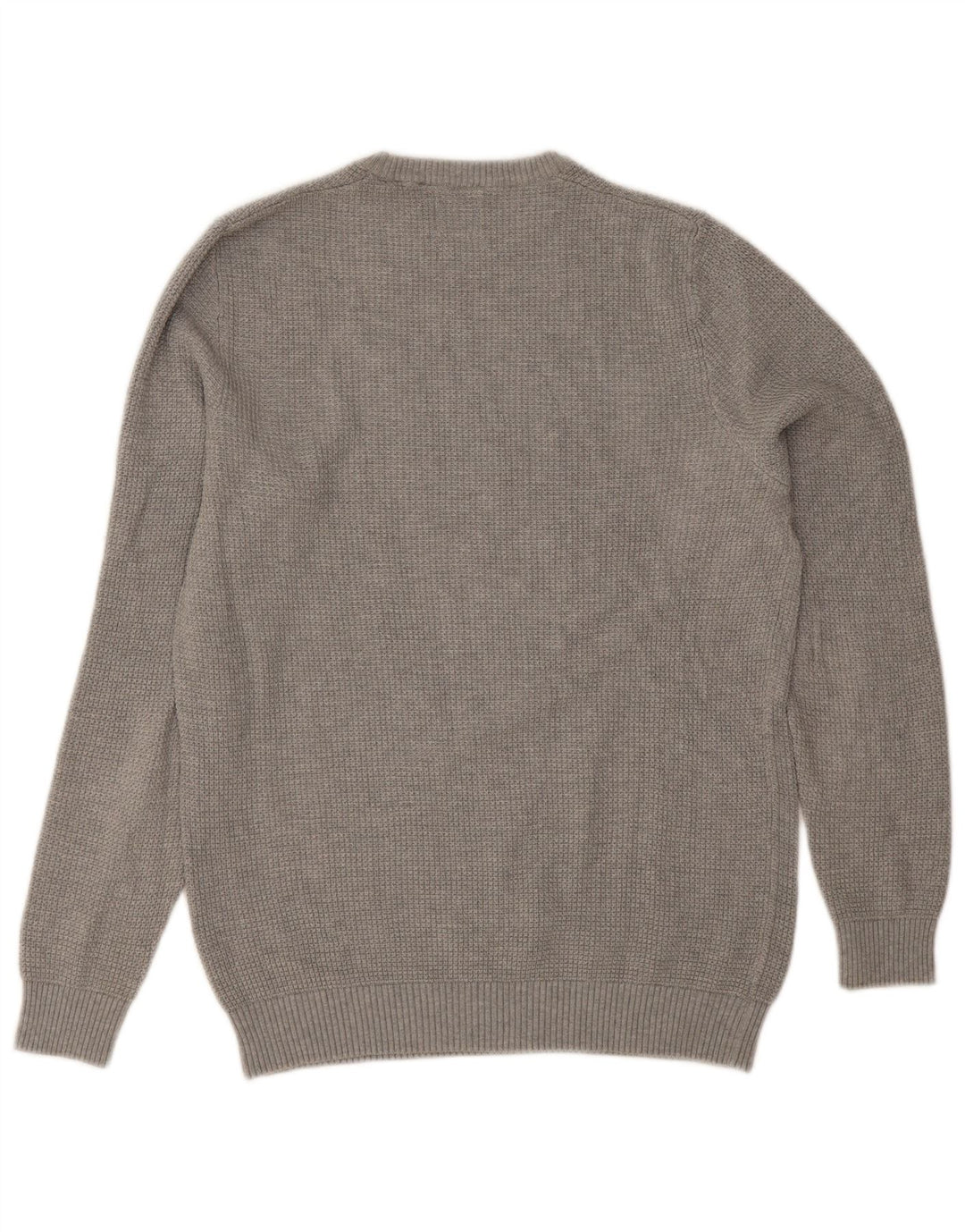 Maglione maglione girocollo da uomo Zara in cotone grigio medio