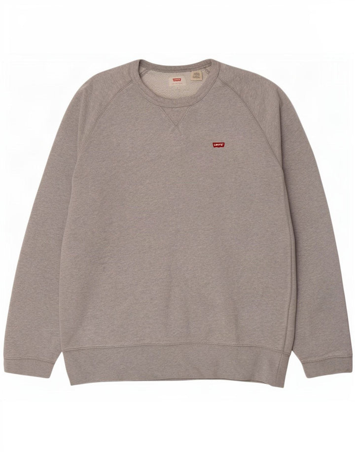 Felpa da uomo Levi's in cotone grigio medio