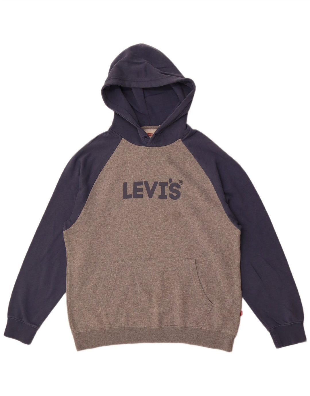 Levi's Felpa con cappuccio grafica da uomo con vestibilità comoda, colore grigio medio
