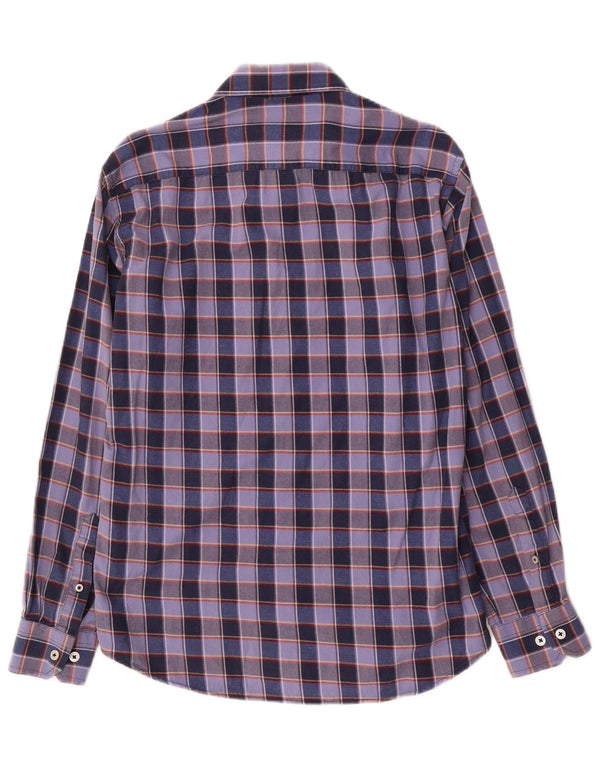 Camicia da uomo Carrera in cotone a quadri blu navy medio