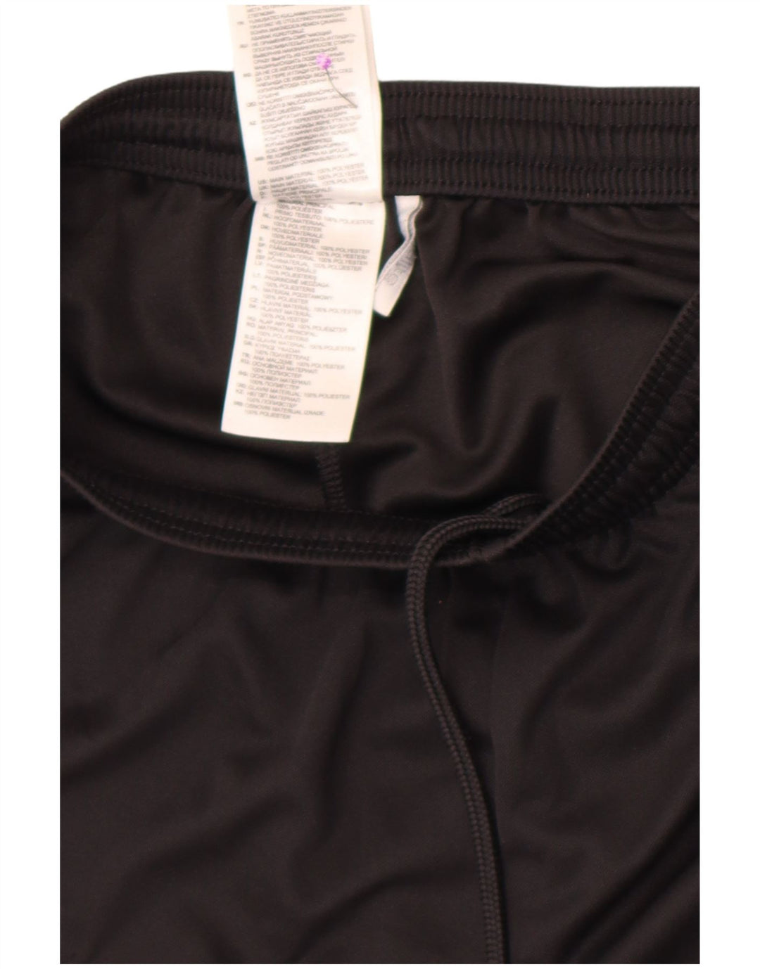 Pantaloncini sportivi Adidas da uomo piccoli in poliestere nero
