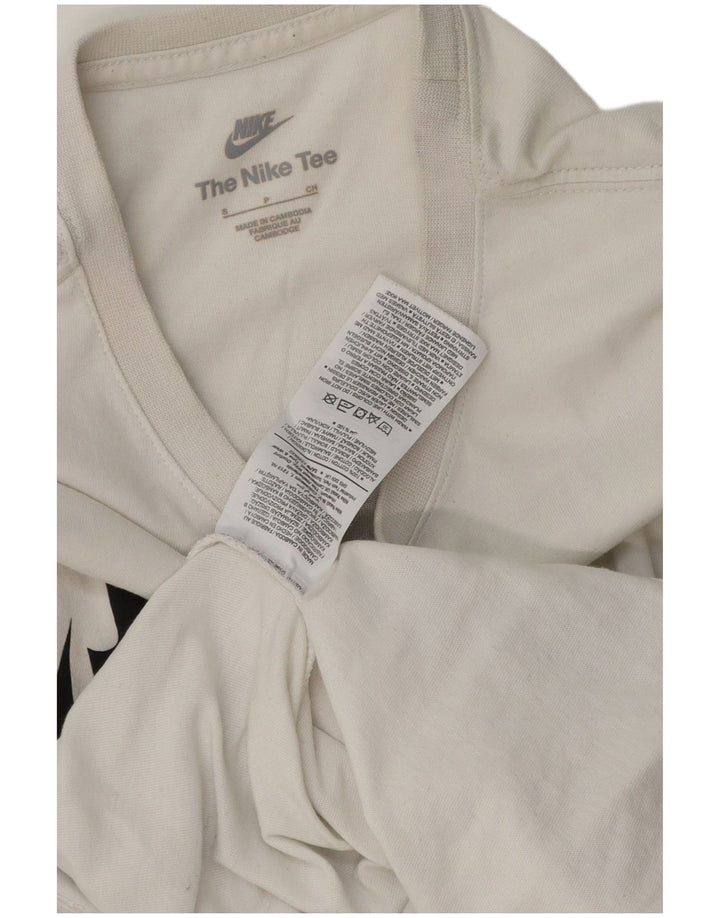 T-shirt grafica da uomo Nike Top Small in cotone bianco