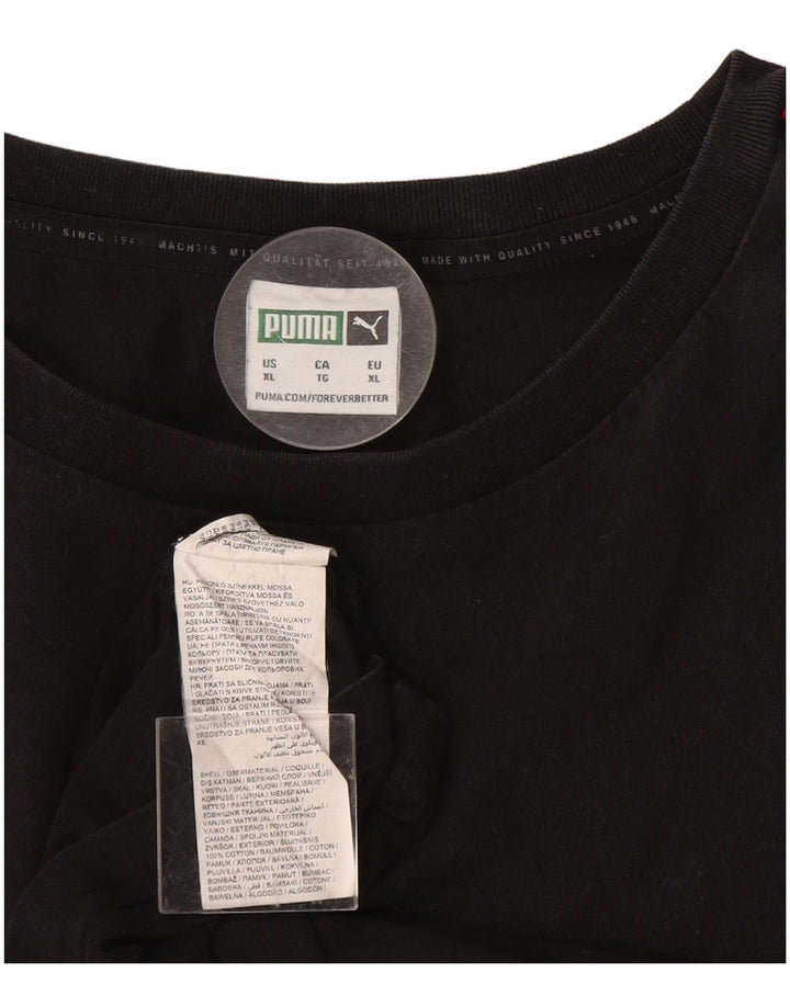 T-shirt da uomo PUMA Top XL in cotone nero
