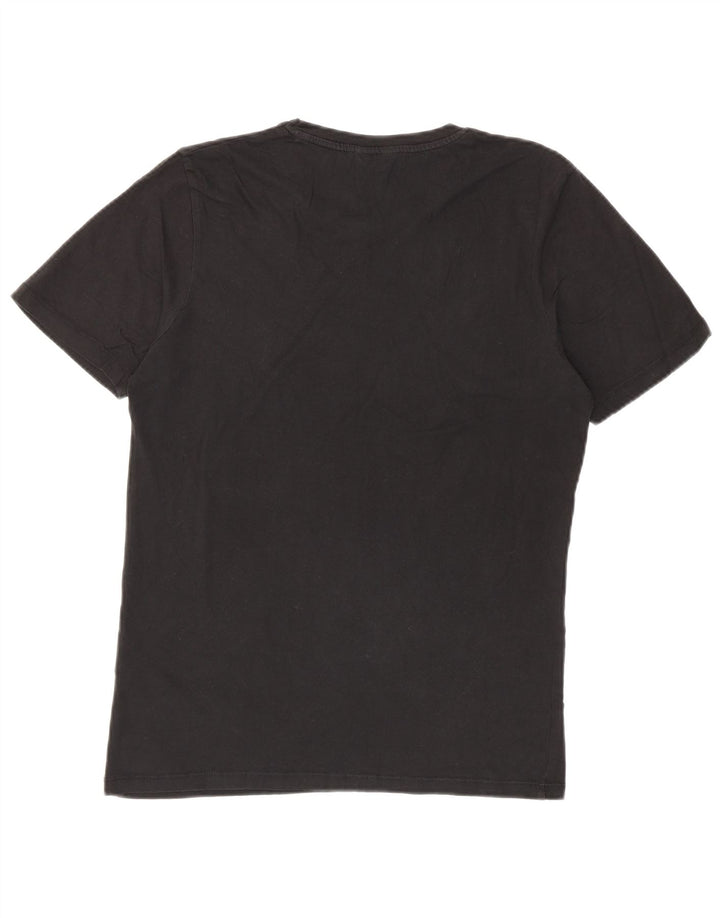 JACK & JONES T-shirt grafica da uomo Top in cotone nero medio