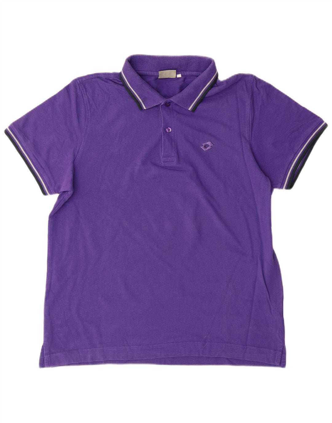 LOTTO Mens Polo Shirt Large Purple Cotton
