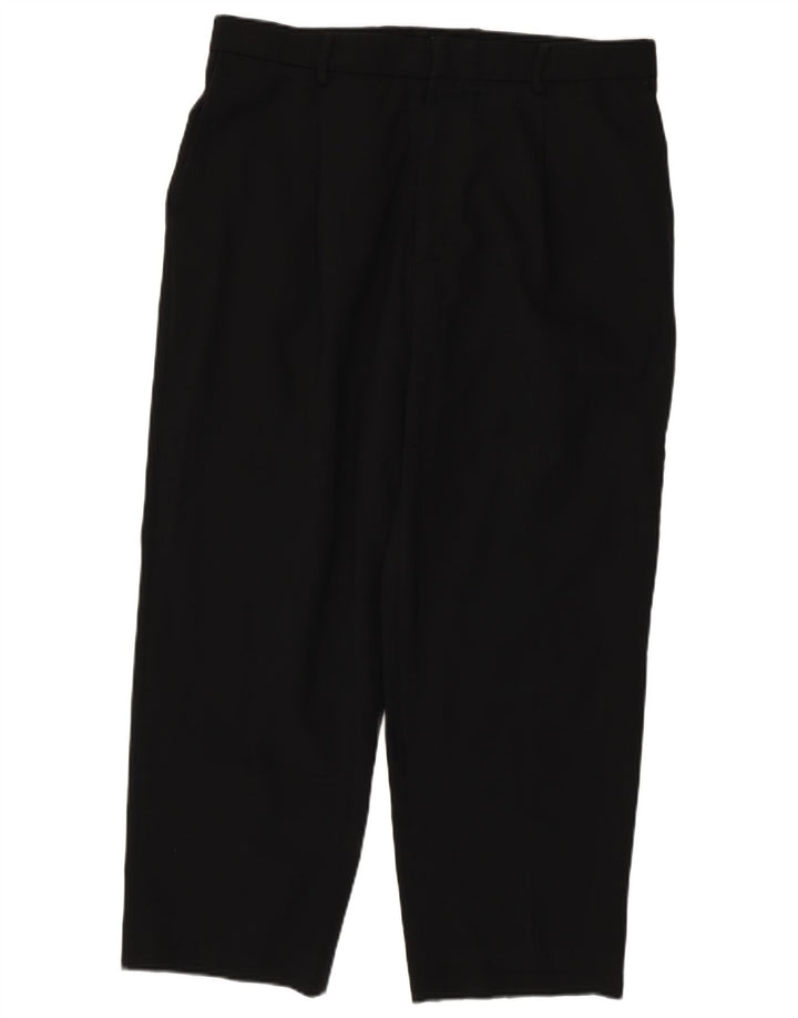 Pantaloni chino dritti da uomo Pierre Cardin W36 L27 poliestere nero