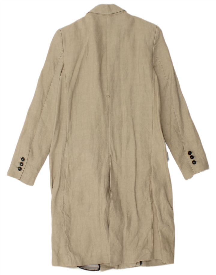 Cappotto doppiopetto da donna Zara UK 6 XS Lino beige