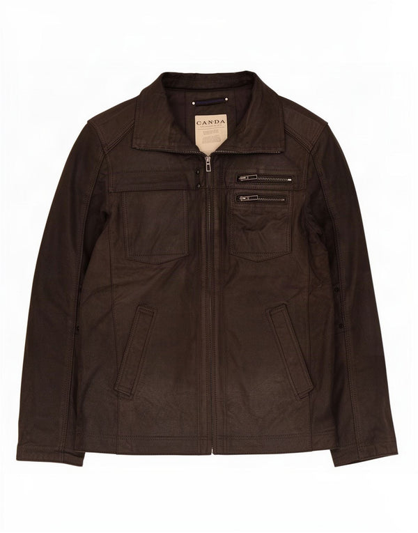 Giacca in pelle Canda da uomo di C&A EU 52 XL Nera