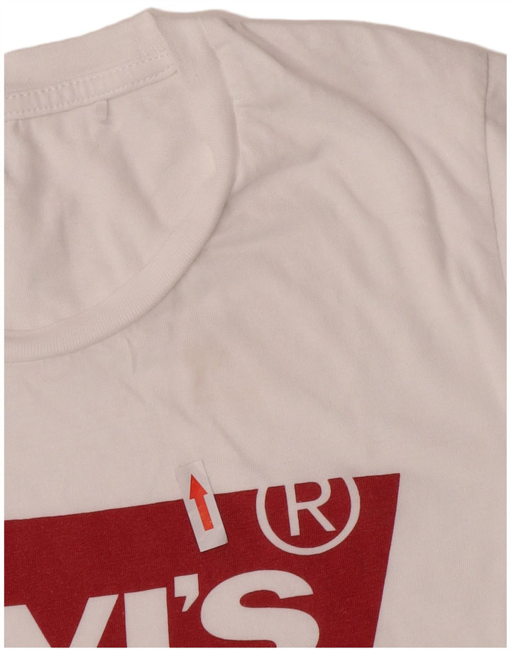 T-shirt grafica da donna Levi's Top UK 10 piccola bianca