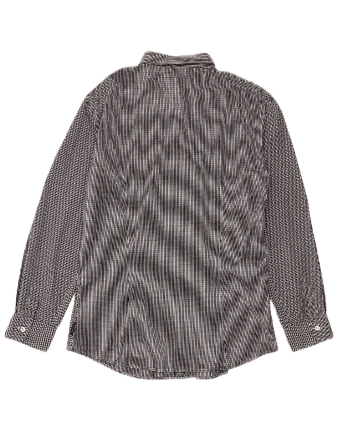 Camicia slim da uomo Armani Jeans, grande, a quadretti blu navy