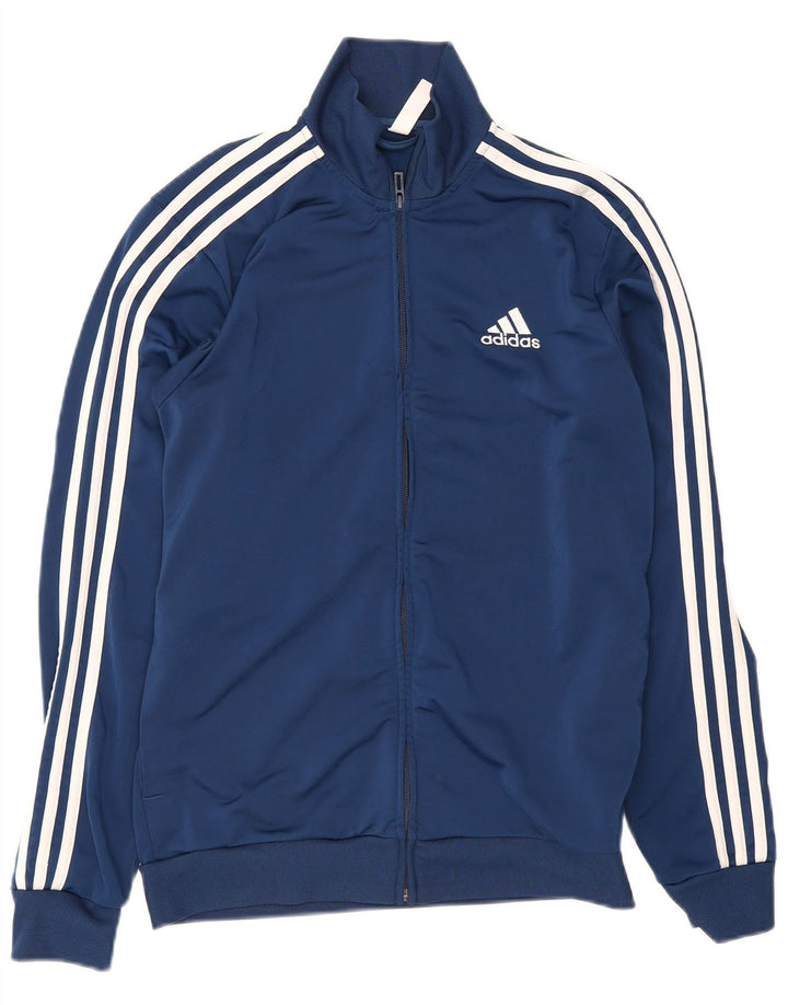 Giacca da tuta da uomo Adidas UK 38/40 Medium Blu Navy Poliestere