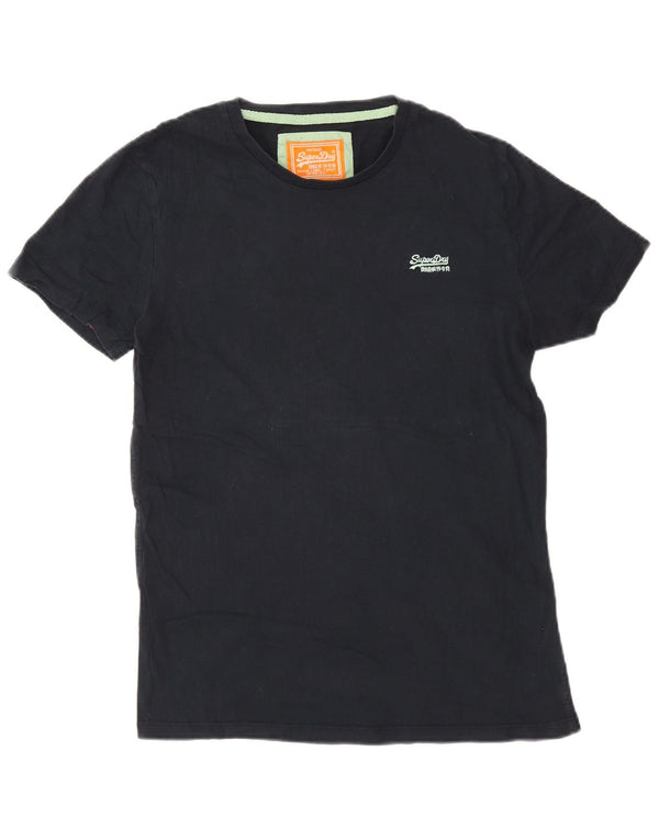 T-shirt da uomo Superdry Top in cotone blu navy medio