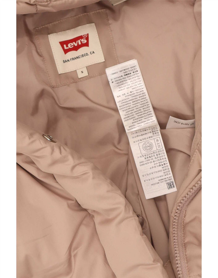Giacca imbottita oversize con cappuccio da donna Levi's UK 10 piccola poliestere viola