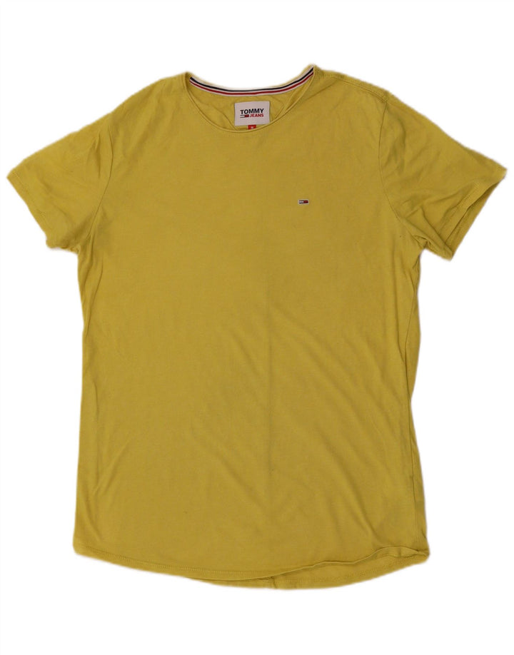 T-shirt da uomo Tommy Hilfiger Top in cotone giallo medio