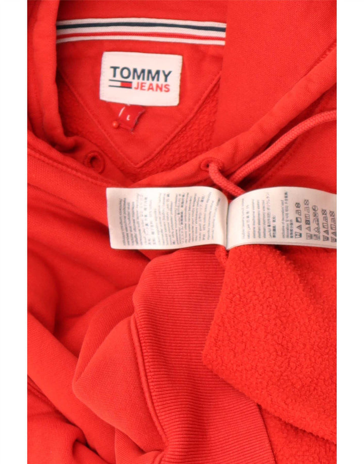 Maglione con cappuccio da uomo Tommy Hilfiger grande cotone rosso