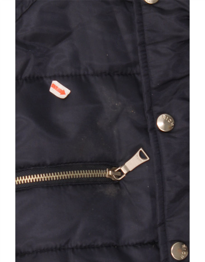 RICHMOND Giacca imbottita con grafica da uomo UK 38 Medium Blu Navy Poliammide