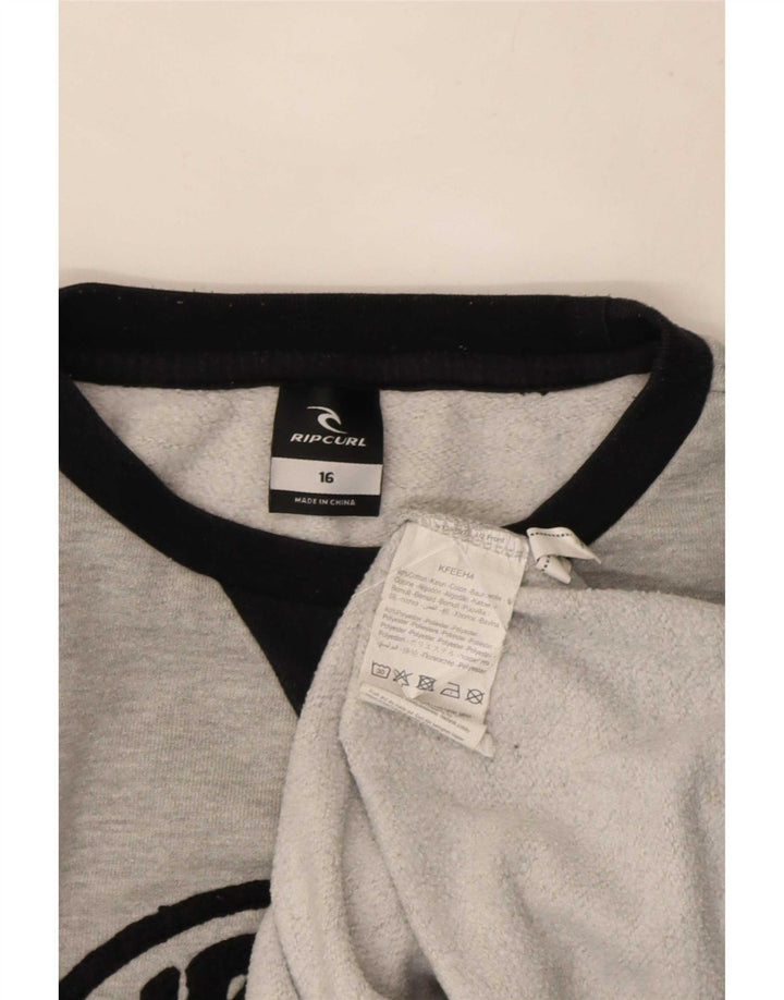 Felpa grafica da ragazzo Rip Curl 15-16 anni in cotone color block grigio