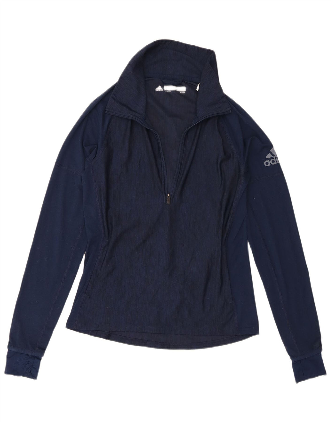 Top da tuta Adidas da donna con grafica pullover UK 8/10 Small Blu Navy
