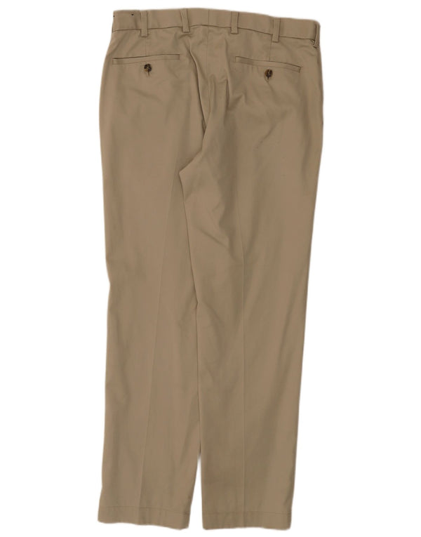 Pantaloni chino dritti da uomo Brooks Brothers W34 L30 in cotone beige