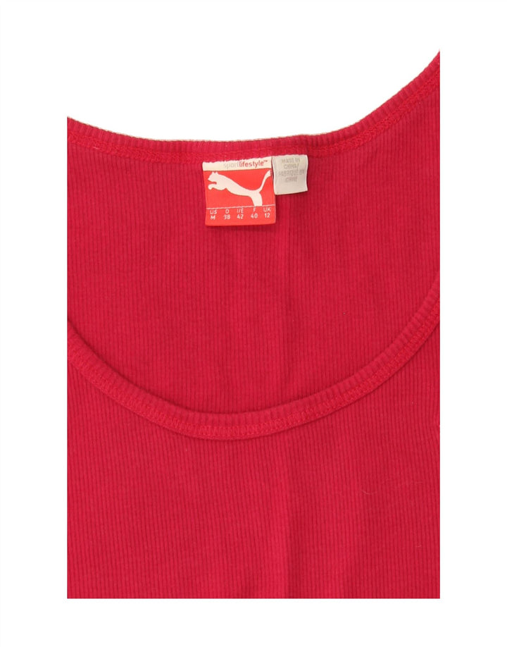 PUMA Womens Vest Top UK 12 Medium Pink Vintage Puma and Second-Hand Puma from Messina Hembry 