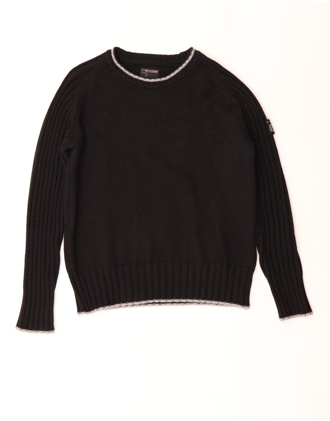 Maglione maglione girocollo da uomo Energie grande lana nera