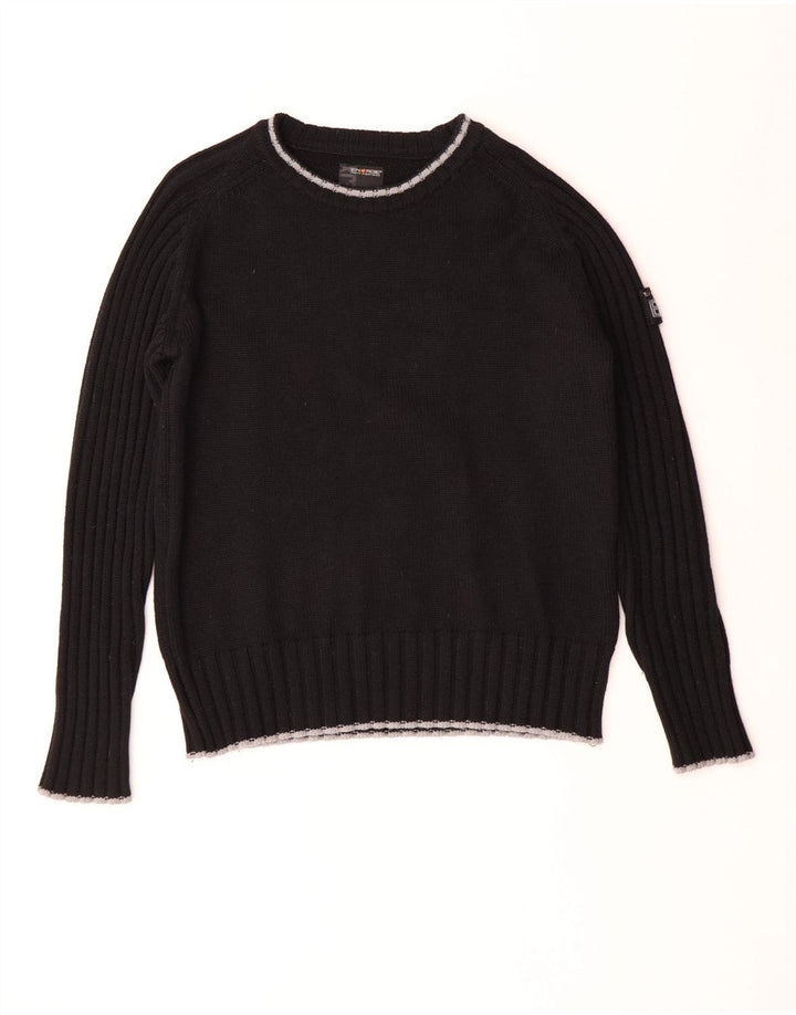 Maglione maglione girocollo da uomo Energie grande lana nera