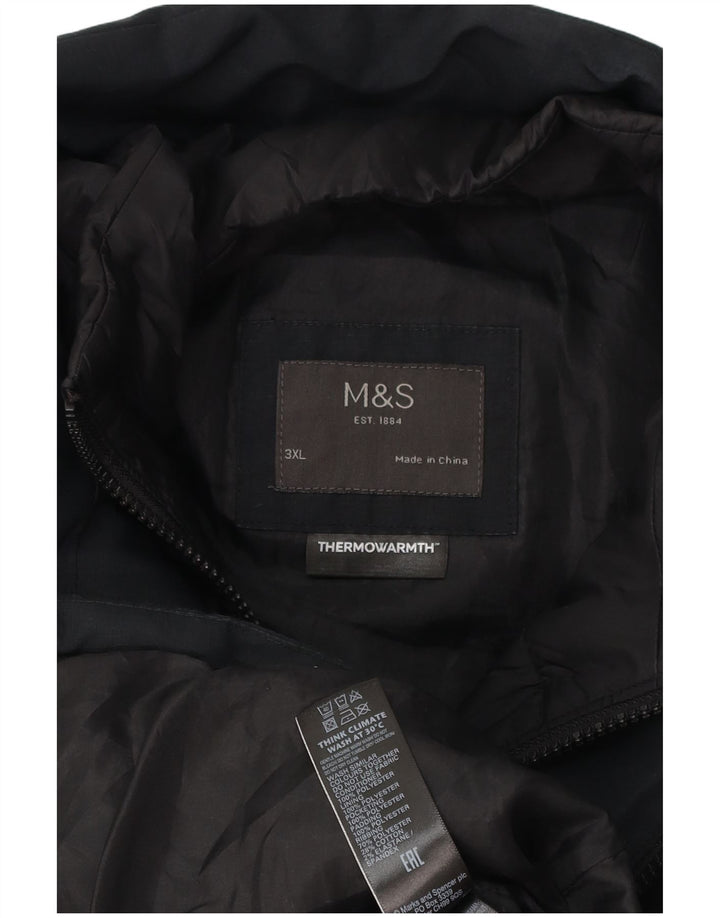 Giacca imbottita da uomo Marks & Spencer UK 46 3XL poliestere nero